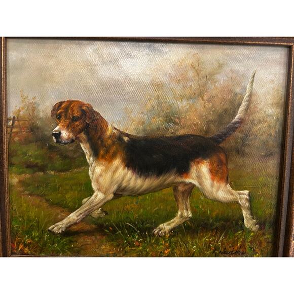Sporting Dog Oil Paintings 14x14 (2 total) free shipping - Picture 3 of 3